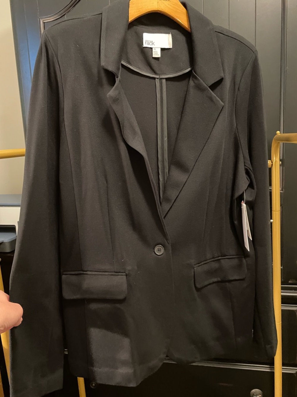 NWT Black Single-Button Blazer
